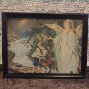 Vintage Children & Guardian Angel Print